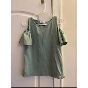 Lowry's Farm Green Off-shoulder Top Size M